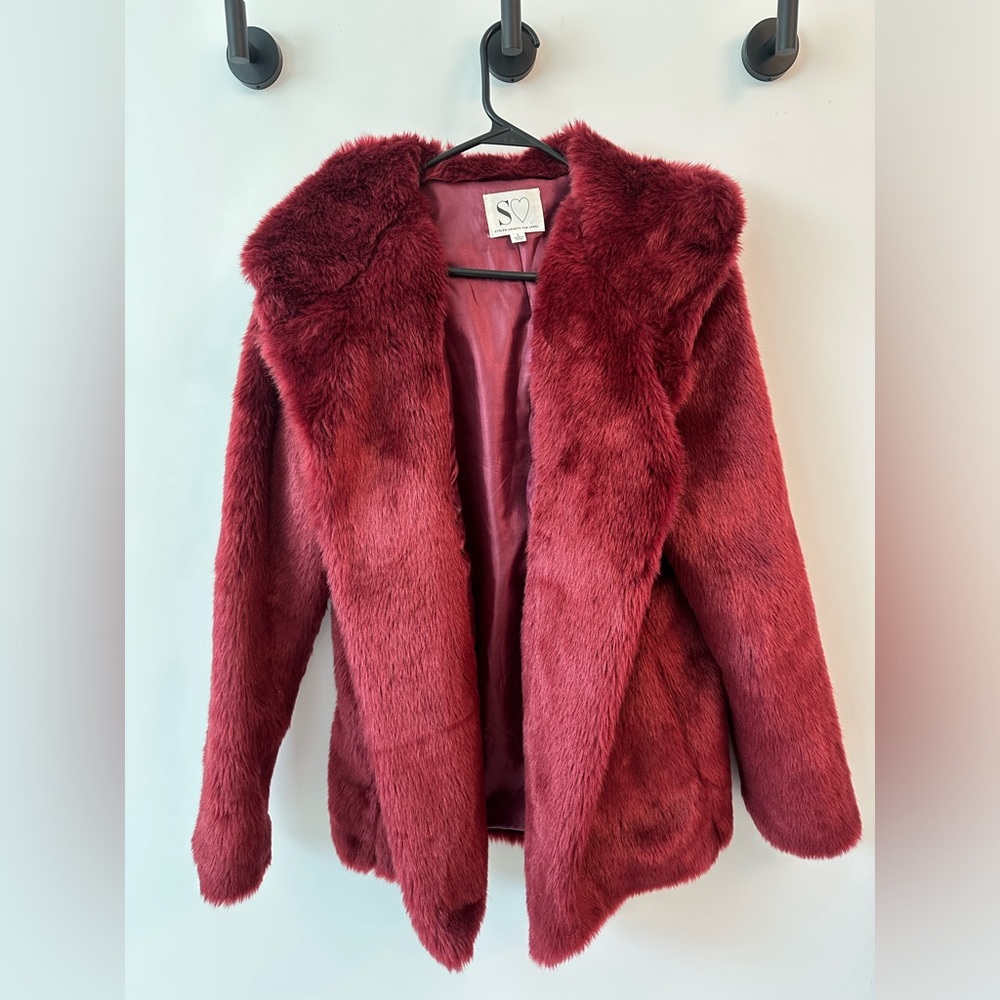 American Threads Faux fur coat